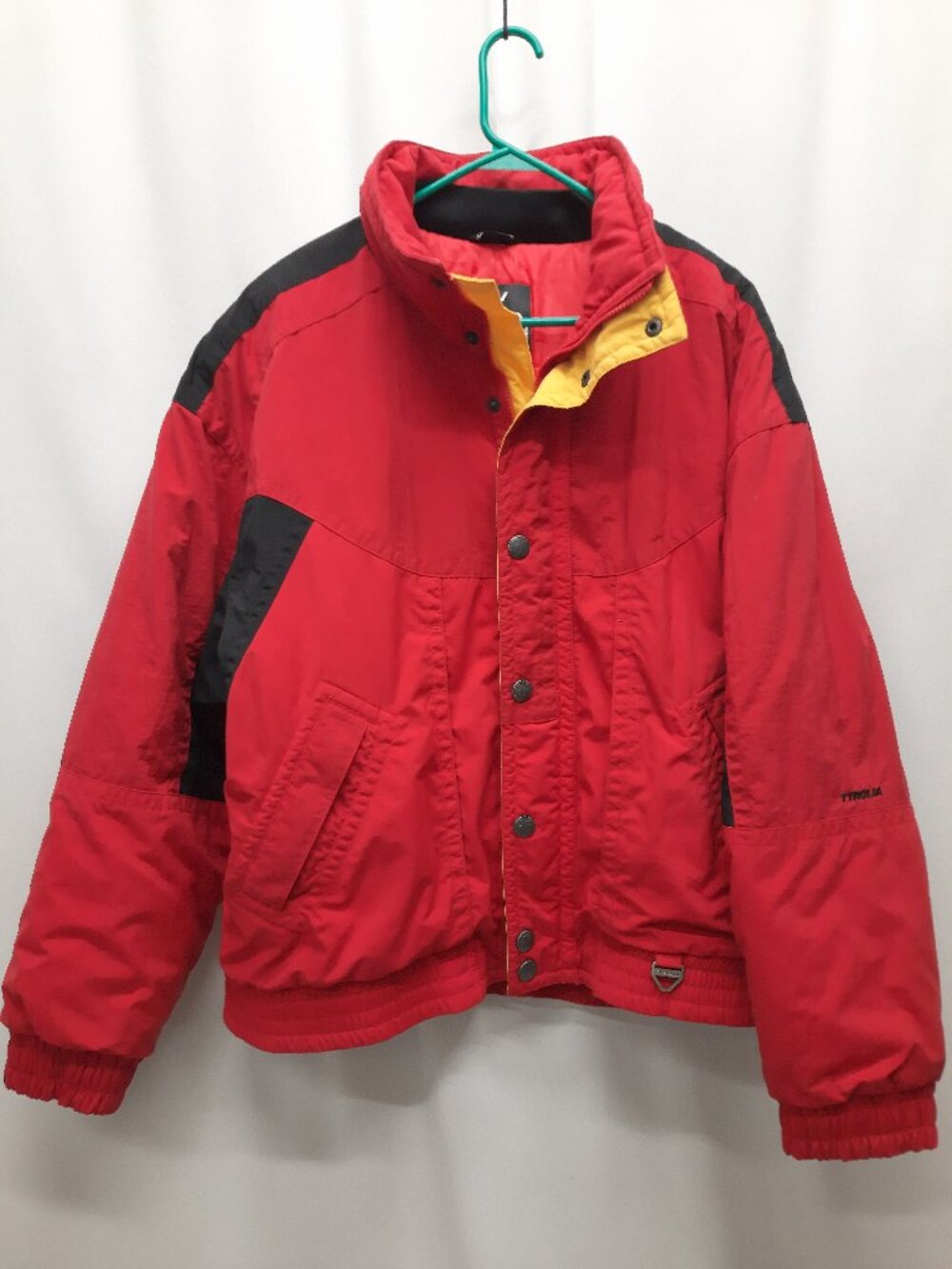 Tyrolia Ski Jacket Mens XL Vintage 80s 90s Ski Snowboard By Head Red Black